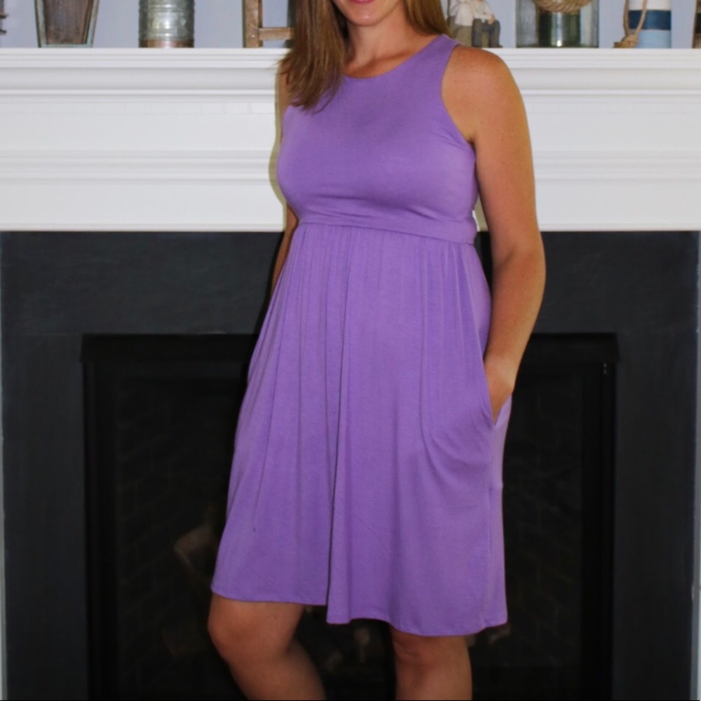 Racer Back Solid Mini Dress